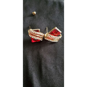 Women's Red & Gold Earrings
